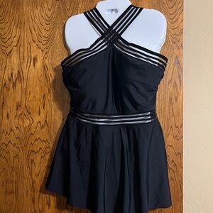 Elegant Black Women's One-Piece Swimsuit size XL